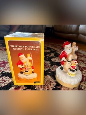 Porcelain Santa Musical Figurine